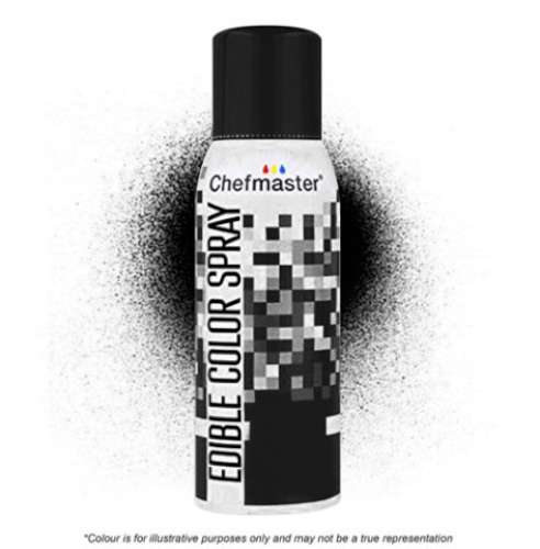 Chefmaster Edible Spray Colour - Black - Click Image to Close